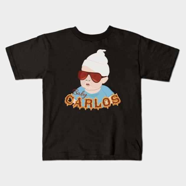 When In Vegas Call Him Carlos Kids T-Shirt by Frannotated